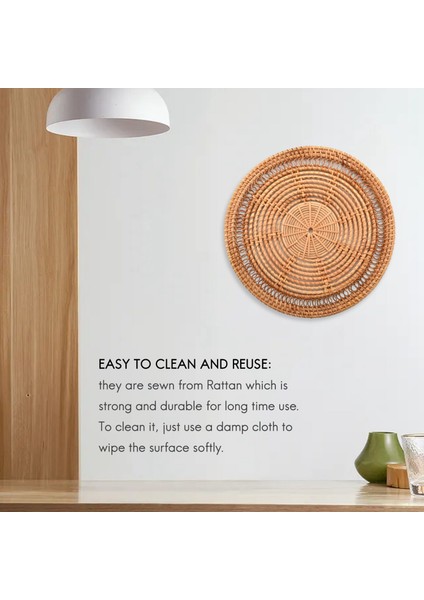 Ev Dokuma Duvar Sepeti Doğal Boho Ev Dekor Dekoratif Rattan Dekor Dokuma Duvar Dekor Dokuma Duvar Asılı 11.8 Inç (Yurt Dışından)
