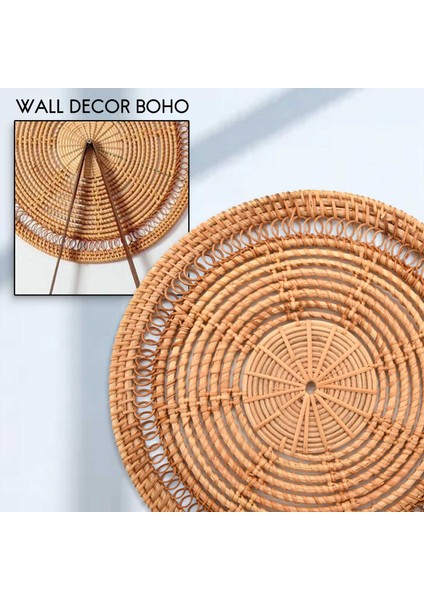 Ev Dokuma Duvar Sepeti Doğal Boho Ev Dekor Dekoratif Rattan Dekor Dokuma Duvar Dekor Dokuma Duvar Asılı 11.8 Inç (Yurt Dışından)