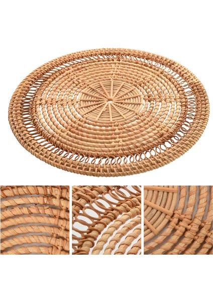 Ev Dokuma Duvar Sepeti Doğal Boho Ev Dekor Dekoratif Rattan Dekor Dokuma Duvar Dekor Dokuma Duvar Asılı 11.8 Inç (Yurt Dışından)