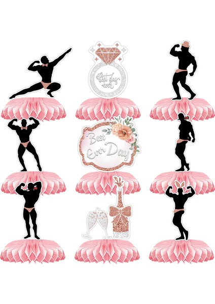 Adam Doğum Günü ve Teklif Töreni Için Masa Süslemeleri Için 9 Pcs Bekarlığa Veda Partisi Petek Centerpieces Süsler (Yurt Dışından)