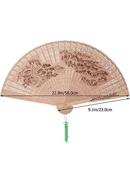 Sandal Ağacı Katlanır Fan, Retro Tarzı Çin El Fanı, Düğün Dans Partisi Için Katlanabilir El Fanı (Yurt Dışından)
