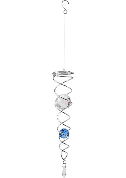 Rüzgar Ahenge Fırıldak Kristal Metal Tel Kristal Top Rüzgar Spinner Çan Spiral Kuyruk Açık Bahçe Dekorasyonu Için (Yurt Dışından) fiyatları