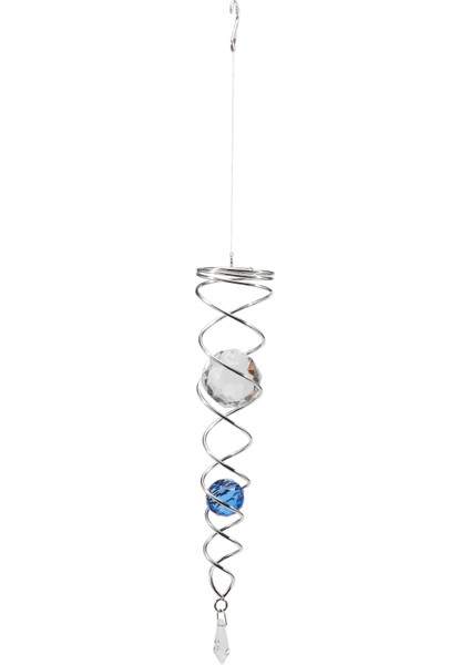 Rüzgar Ahenge Fırıldak Kristal Metal Tel Kristal Top Rüzgar Spinner Çan Spiral Kuyruk Açık Bahçe Dekorasyonu Için (Yurt Dışından) modelleri