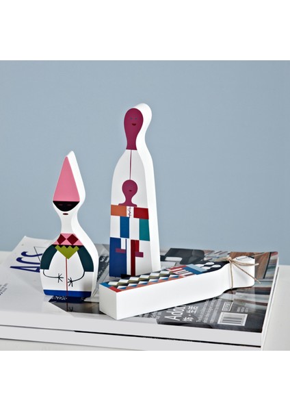 Modern Soyut Ahşap Bebek Boyalı Aile El Sanatları Süslemeleri Çocuklar Hediye Bebek Oyuncakları Ev Dekoratif Model 3 Adet/takım No.4 (Yurt Dışından)