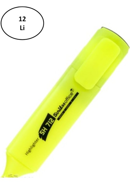 Pastel Sarı Fosforlu Kalem Scrikss 12'li