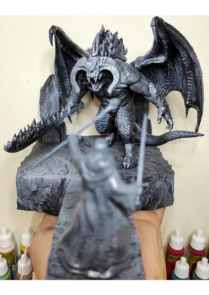 Balrog ve Gandalf Savaşıyor Figür 20 cm Yüzüklerin Efendisi Lotr (Büyük Boy)