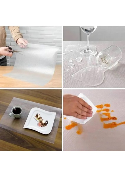 Eva 45 cm x 10 Metre Şeffaf Raf Örtüsü Dolap ve Çekmece Içi Kaymaz Kaydırmaz Örtü fırsatları