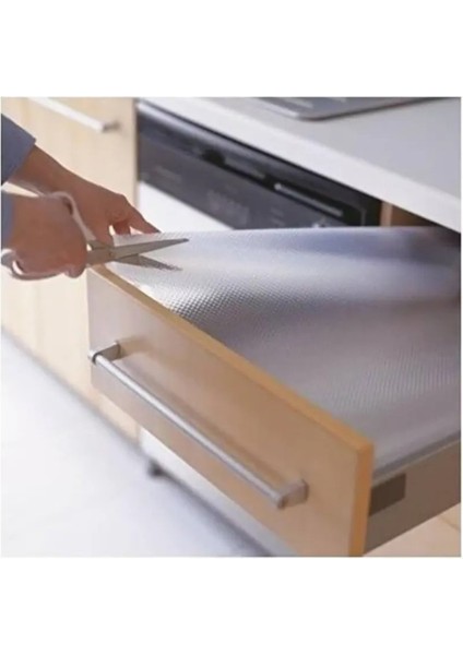 Eva 45 cm x 10 Metre Şeffaf Raf Örtüsü Dolap ve Çekmece Içi Kaymaz Kaydırmaz Örtü indirimleri