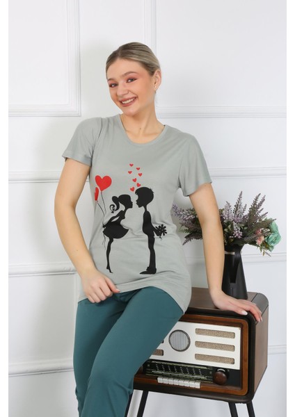 Kadın Kısa Kol Penye Pijama Takımı 4210 modelleri