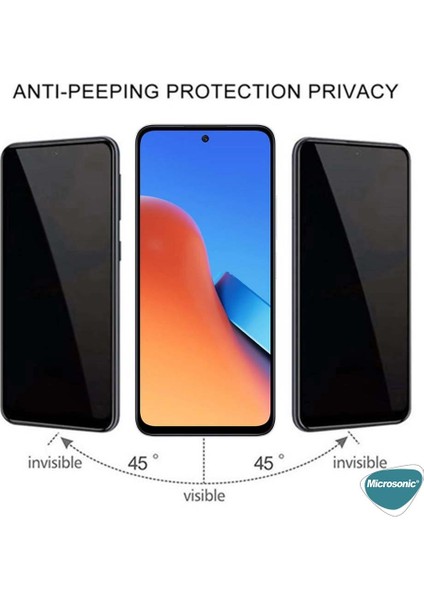 Xiaomi Redmi Note 13 Pro 5g Privacy 5d Gizlilik Filtreli Cam Ekran Koruyucu Siyah