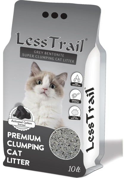 Less Trail Süper Premium 10 lt Aktive Karbon Kedi Kumu