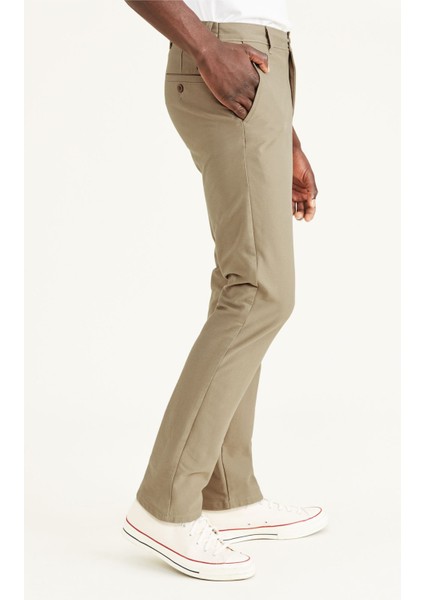 Smart 360 Comfort Knit Bej Slim Fit Chino Pantolon modelleri