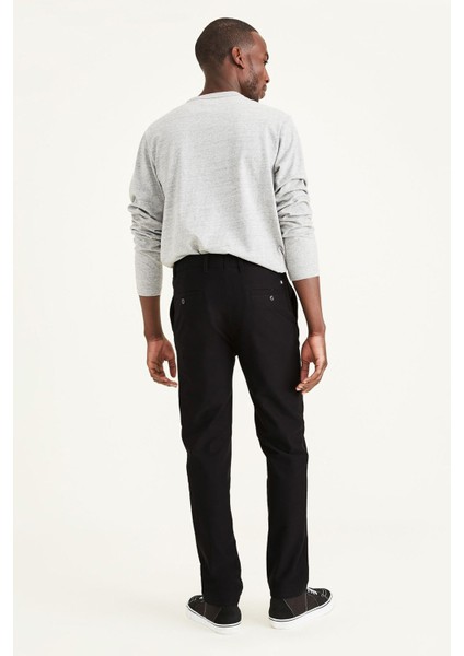 Smart 360 Comfort Knit Siyah Slim Fit Chino Pantolon modelleri