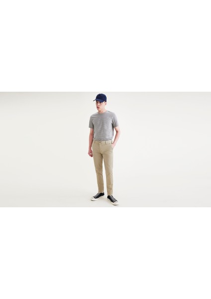 Smart 360 Flex Bej Ultimate Skinny Fit Chino Pantolon, Lightweight