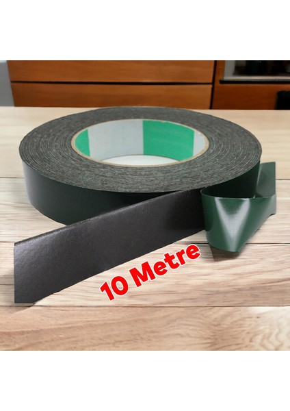 Çift Taraflı Güçlü Yapıştırıcı Yapıştırma Köpük Bant Eva Montaj Bandı Siyah 48 mm x 10 Metre