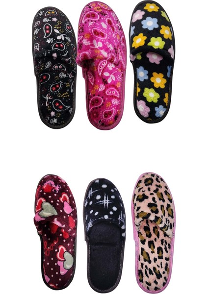 Kadın 3 Lü Karışık Önü Kapalı Yıkanabilir Ev Terliği 253 modelleri