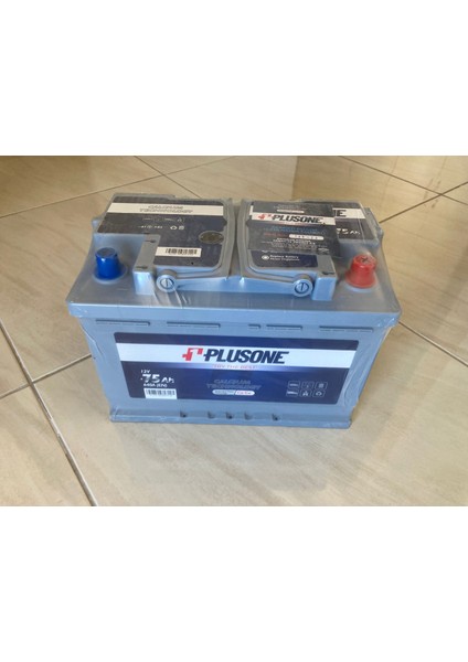 Plusone Akü 12V 75AH 640EN 2 Yıl Garantili