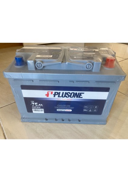 Plusone Akü 12V 75AH 640EN 2 Yıl Garantili