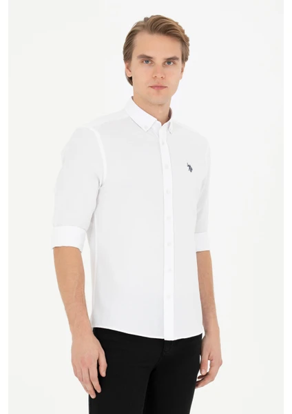 U.S. Polo Assn. Erkek Beyaz Basic Gömlek 50288629-VR013