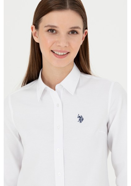 U.s. Polo Assn. Kadın Beyaz Gömlek Basic 50288851-VR013