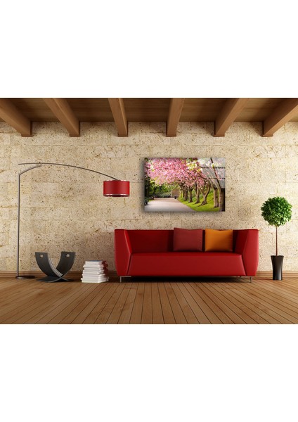 Ilkbahar Manzara Cam Duvar Tablosu modelleri