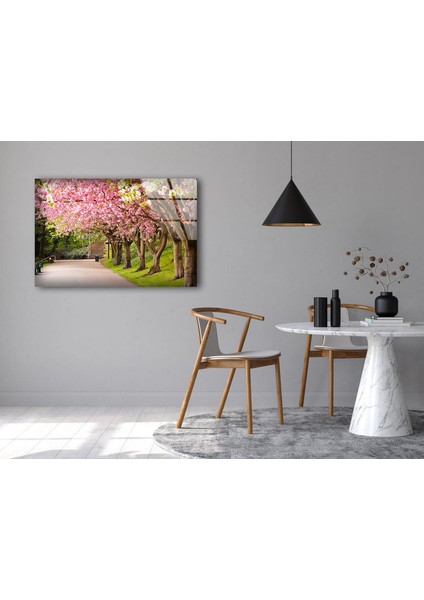 Ilkbahar Manzara Cam Duvar Tablosu fırsatları