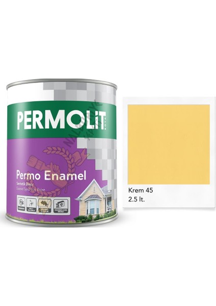 Enamel Sentetik Yağlı Boya Krem 2.5 Lt.