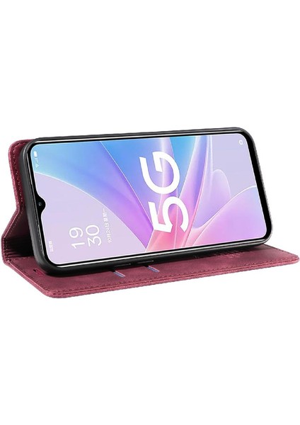 Oppo A78 5g Manyetik Folio Cüzdan Koruyucu Pu Deri Kılıf (Yurt Dışından)