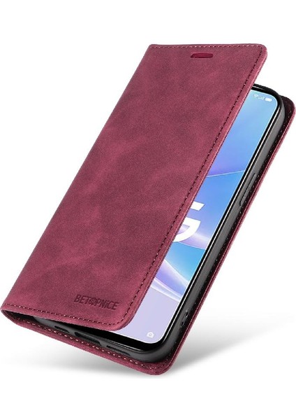 Oppo A78 5g Manyetik Folio Cüzdan Koruyucu Pu Deri Kılıf (Yurt Dışından)