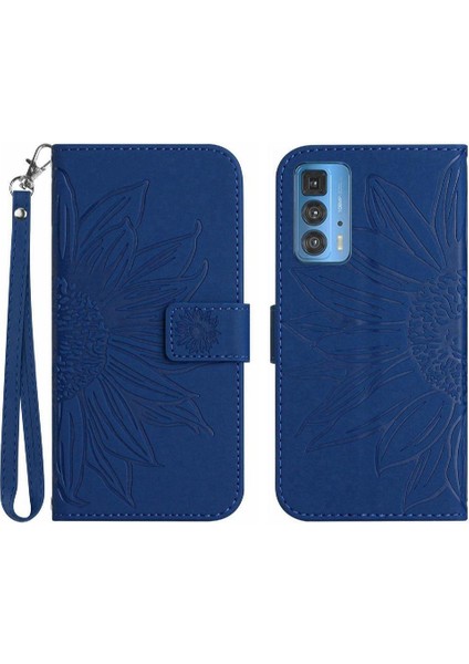 Motorola Kenar 20 Pro Için Kılıf Kart Yuvaları Tutucu ile Kısa Kayış Kabartmalı (Yurt Dışından)