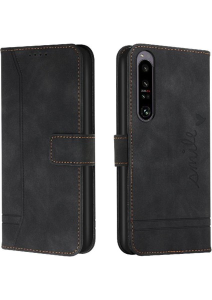 Sony Xperia 1 Iv Için Telefon Kılıfı Manyetik Kapatma Flip Folio Cüzdan Kart Pu (Yurt Dışından)