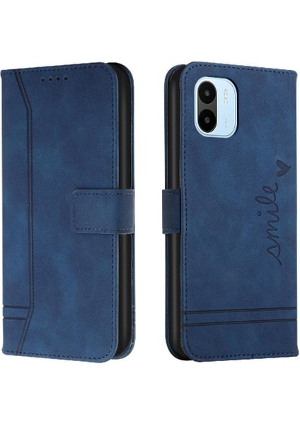 Telefon Kılıfı Için Xiaomi Redmi A1 Manyetik Kapatma Kart Yuvaları Kapak Pu El (Yurt Dışından)