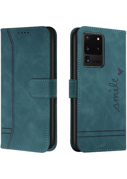 Samsung Galaxy S20 Ultra Flip Folio Cüzdan Için Telefon Kılıfı El Kayışı Pu (Yurt Dışından)