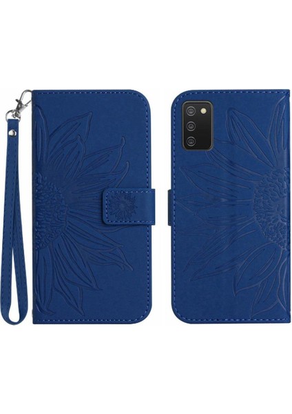 Kart Yuvaları Tutucu Lüks Pu Deri Flip ile Samsung Galaxy A02S Için Kılıf (Yurt Dışından)