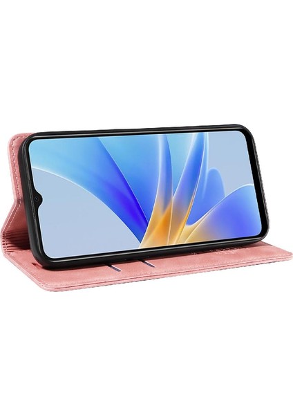 Oppo A17 4g Için Kılıf Folio Cüzdan Pu Deri Koruyucu Manyetik (Yurt Dışından)