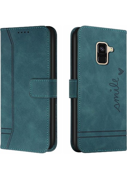 Samsung Galaxy A8 2018 Için Telefon Kılıfı Manyetik Kapatma Flip Folio Cüzdan (Yurt Dışından)