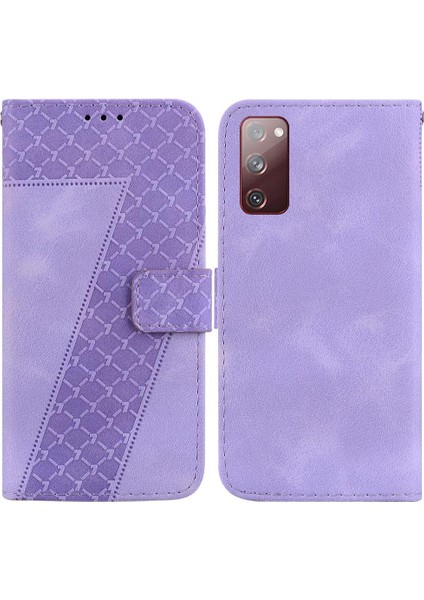 Telefon Kılıfı Için Samsung Galaxy S20 Fe 4g/5g Cüzdan Kabartmalı Desen Flip Pu (Yurt Dışından)