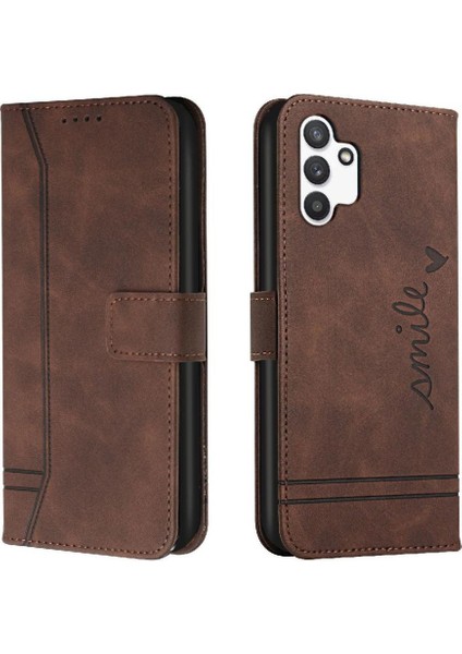 Telefon Kılıfı Için Samsung Galaxy A13 4g Flip Folio Cüzdan Manyetik Kapatma Pu (Yurt Dışından)