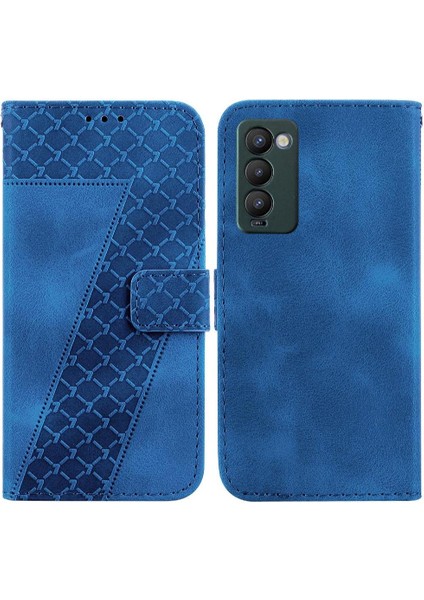 Tecno Camon 18/18P Pu Deri Cüzdan Kabartmalı Desen Flip Için Telefon Kılıfı (Yurt Dışından)