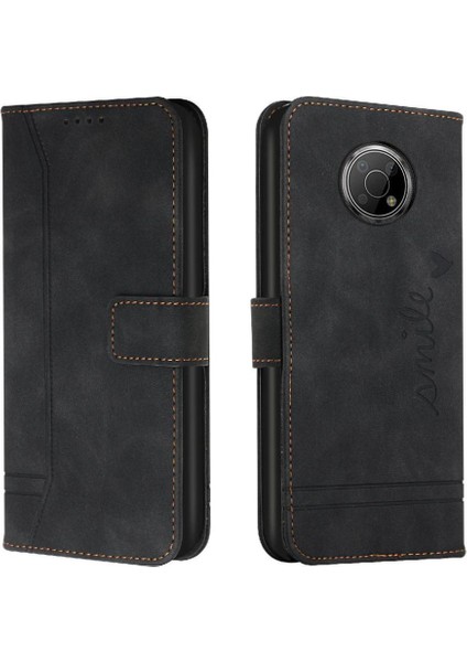 Nokia G300 Flip Folio Cüzdan Için Telefon Kılıfı El Kayışı Manyetik Kapatma Pu (Yurt Dışından)