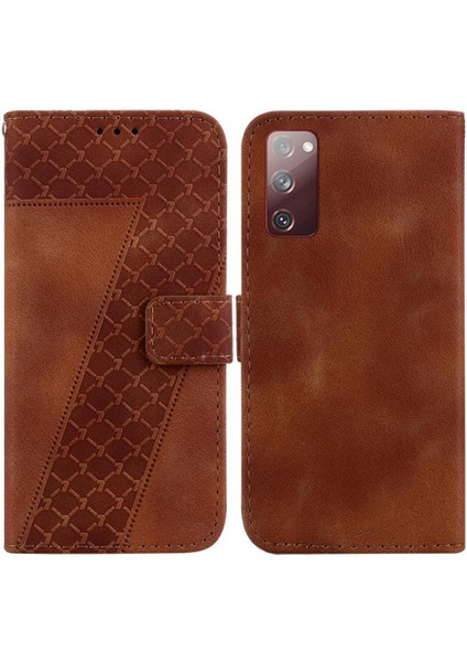 Telefon Kılıfı Için Samsung Galaxy S20 Fe 4g/5g Cüzdan Kabartmalı Desen Flip Pu (Yurt Dışından)
