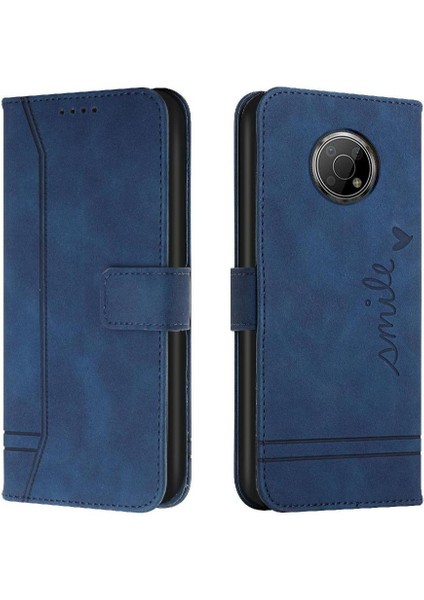 Nokia G300 Flip Folio Cüzdan Için Telefon Kılıfı El Kayışı Manyetik Kapatma Pu (Yurt Dışından)