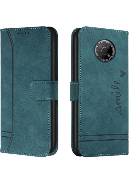 Nokia G300 Flip Folio Cüzdan Için Telefon Kılıfı El Kayışı Manyetik Kapatma Pu (Yurt Dışından)