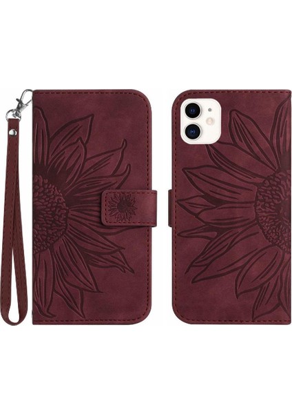 Kart Yuvaları ile iphone 11 Için Kılıf Tutucu Flip Cüzdan Telefon Kılıfı Kısa Pu (Yurt Dışından)
