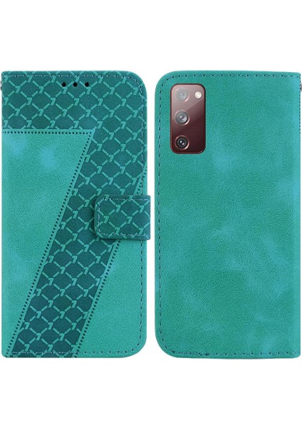 Telefon Kılıfı Için Samsung Galaxy S20 Fe 4g/5g Cüzdan Kabartmalı Desen Flip Pu (Yurt Dışından)