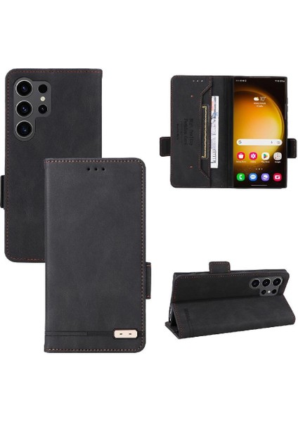 Kart Tutucu Kickstand Kart Folio ile Samsung Galaxy S24 Ultra Için Kılıf (Yurt Dışından)