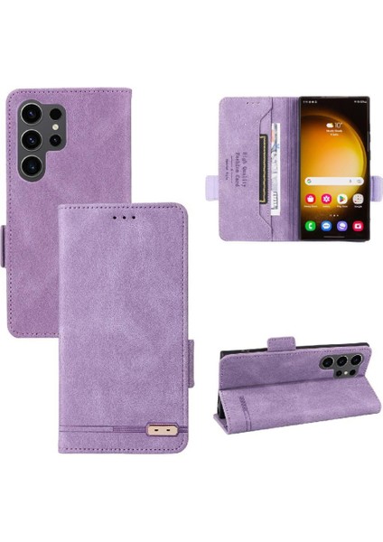 Kart Tutucu Kickstand Kart Folio ile Samsung Galaxy S24 Ultra Için Kılıf (Yurt Dışından)