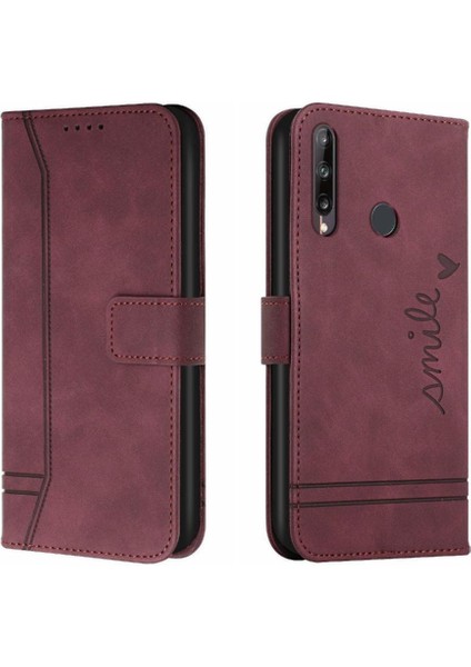 Telefon Kılıfı Için Huawei P40 Lite E Pu Deri Flip Folio Cüzdan El Kayışı (Yurt Dışından)