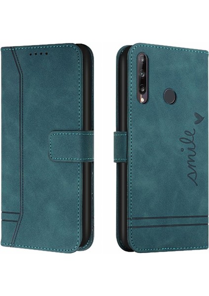 Telefon Kılıfı Için Huawei P40 Lite E Pu Deri Flip Folio Cüzdan El Kayışı (Yurt Dışından)