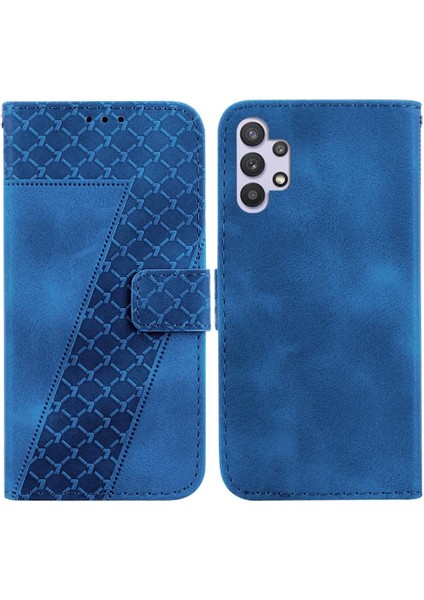 Samsung Galaxy A32 4g Için Telefon Kılıfı Pu Deri Kart Yuvası Fonksiyonu Desen (Yurt Dışından)